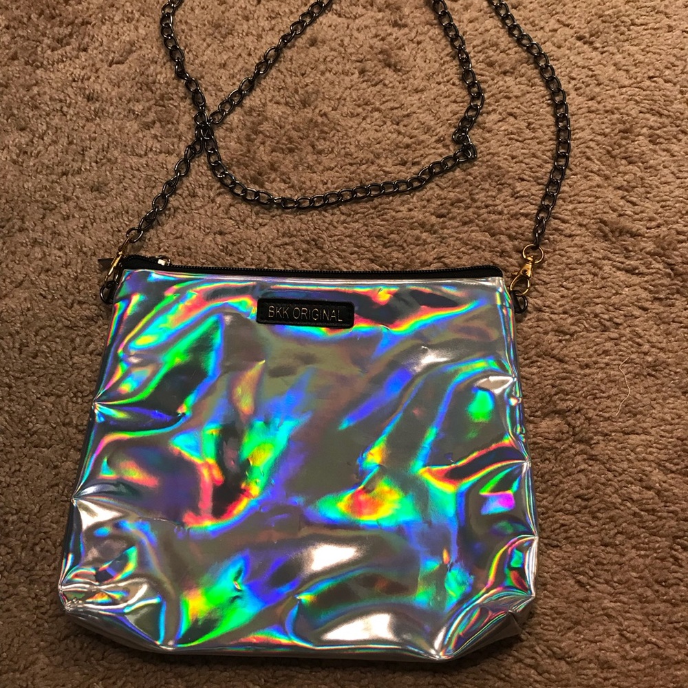 Holographic crossbody purse
